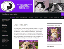 Tablet Screenshot of knoxhumanesociety.org